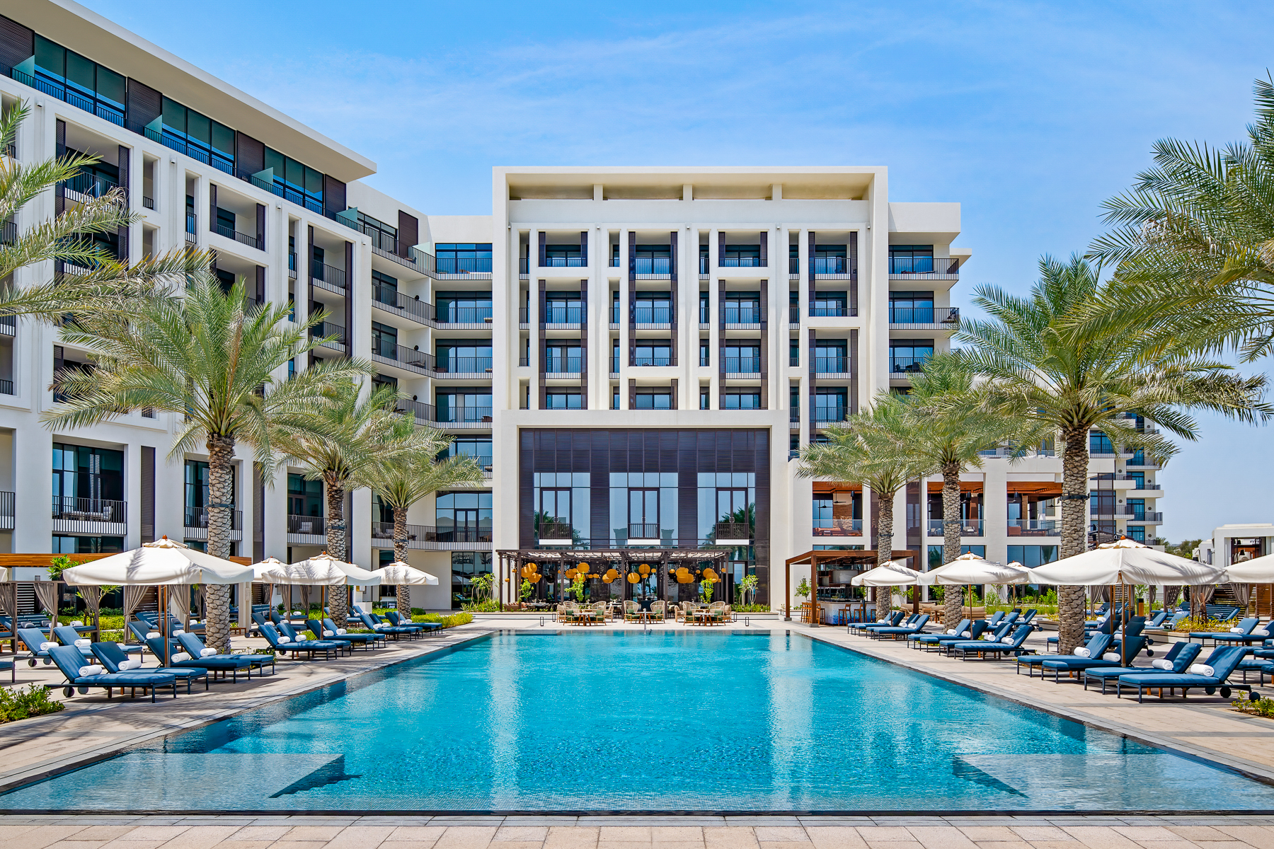 Swimming pool at the Mandarin Oriental Muscat in Oman