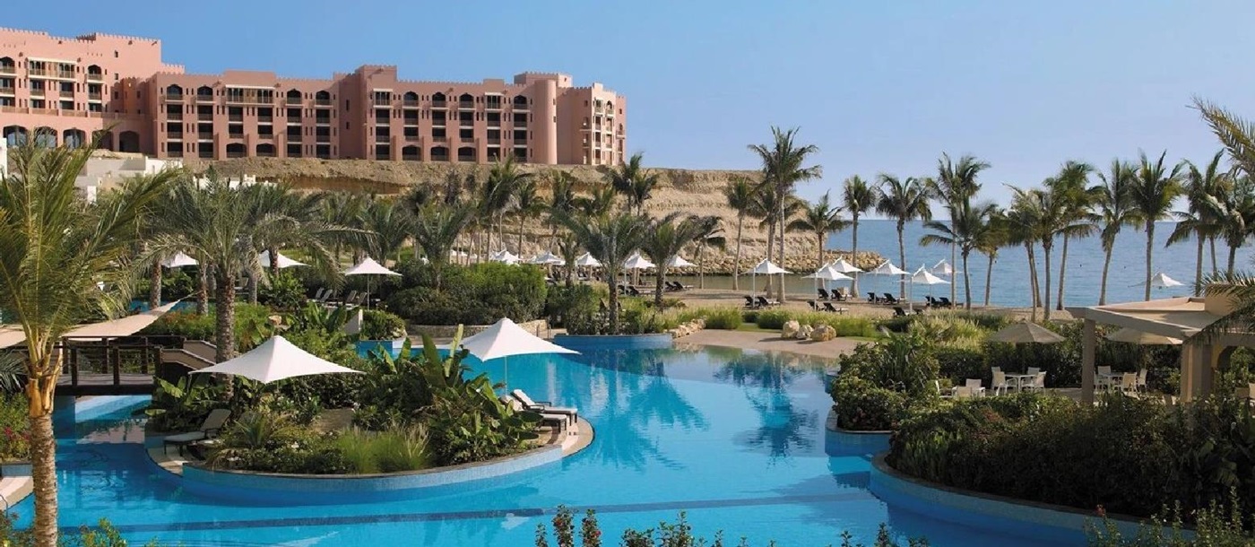 Swimming pool at the Al Bandar Shangri La Barr Al Jissah resort Oman