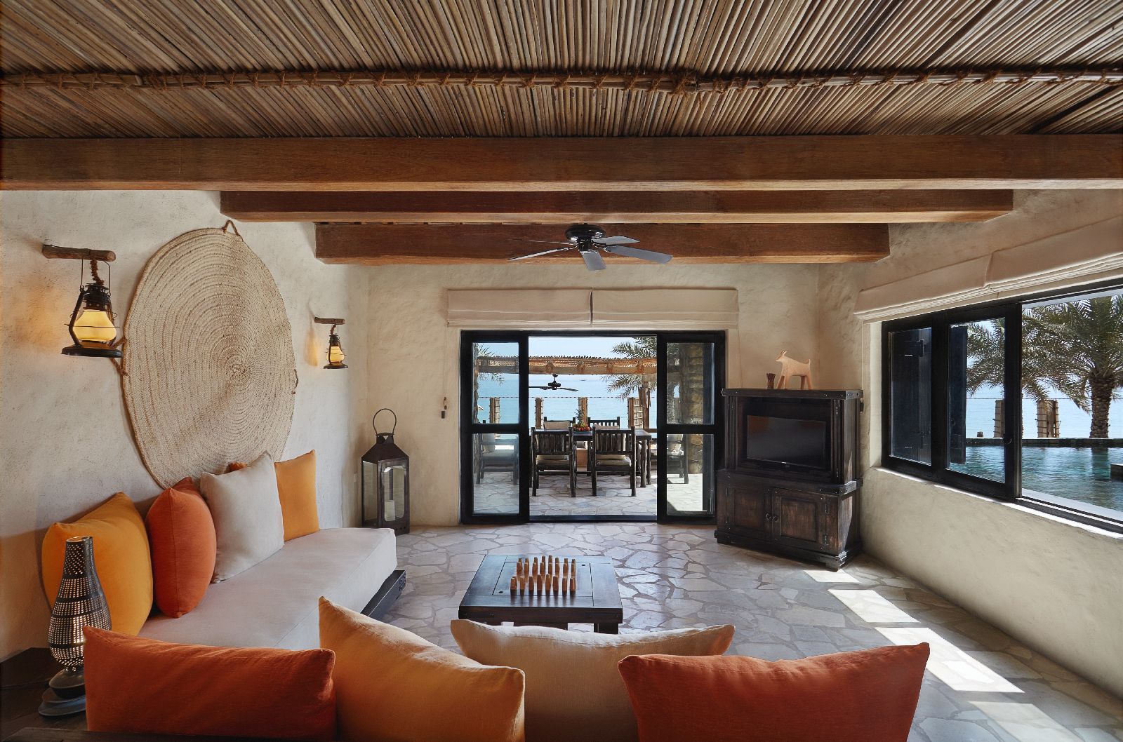 Interiors of the Beachfront Reserve at the Six Senses Zighy Bay Oman