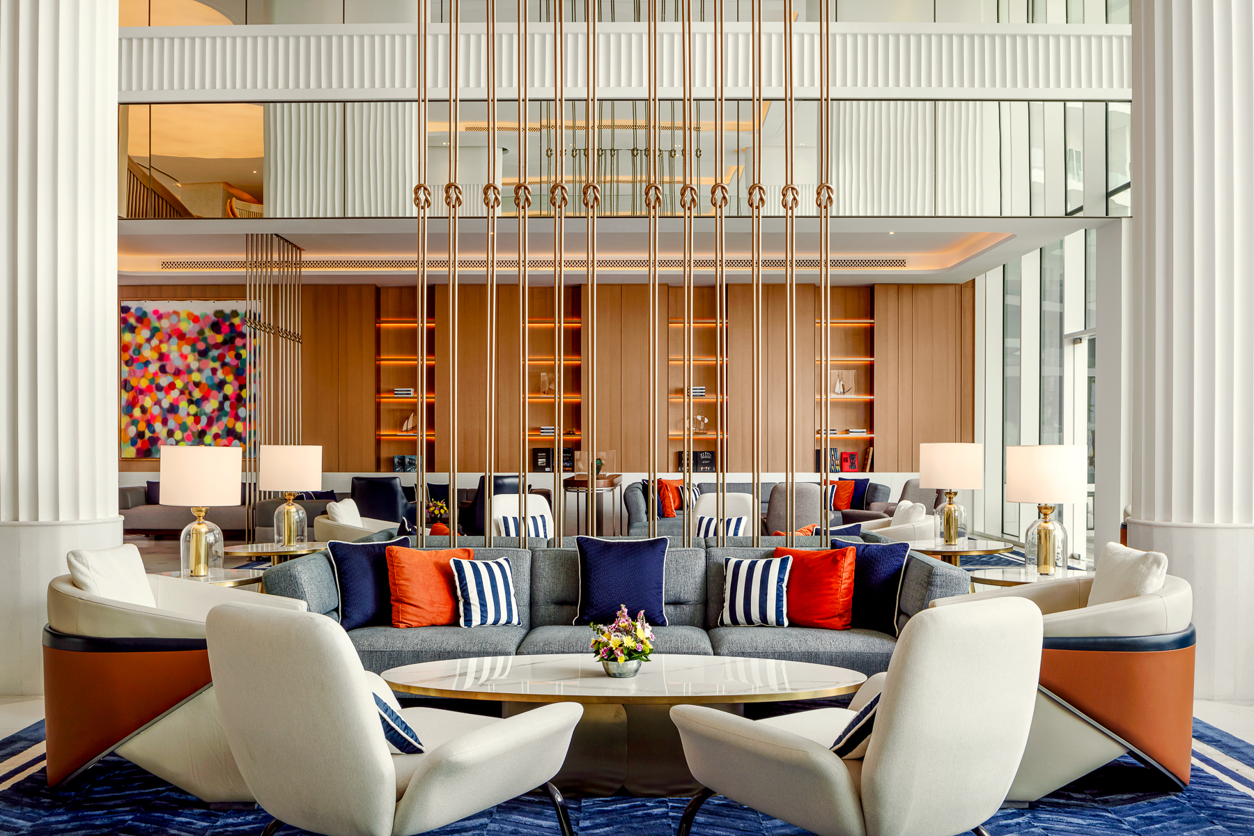 Lobby lounge at St Regis Al Mouj Muscat Resort in Oman
