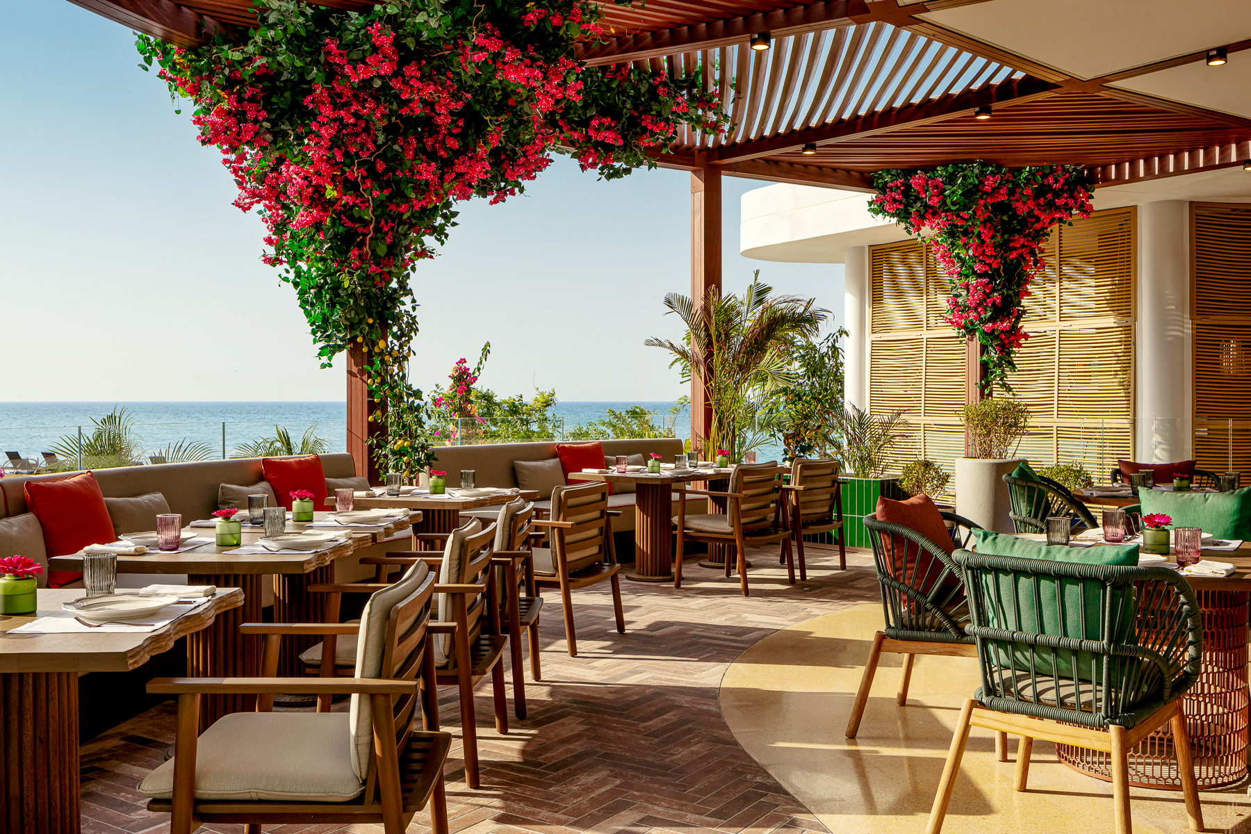 Zorba Greek restaurant dining terrace at St Regis Al Mouj Muscat Resort in Oman