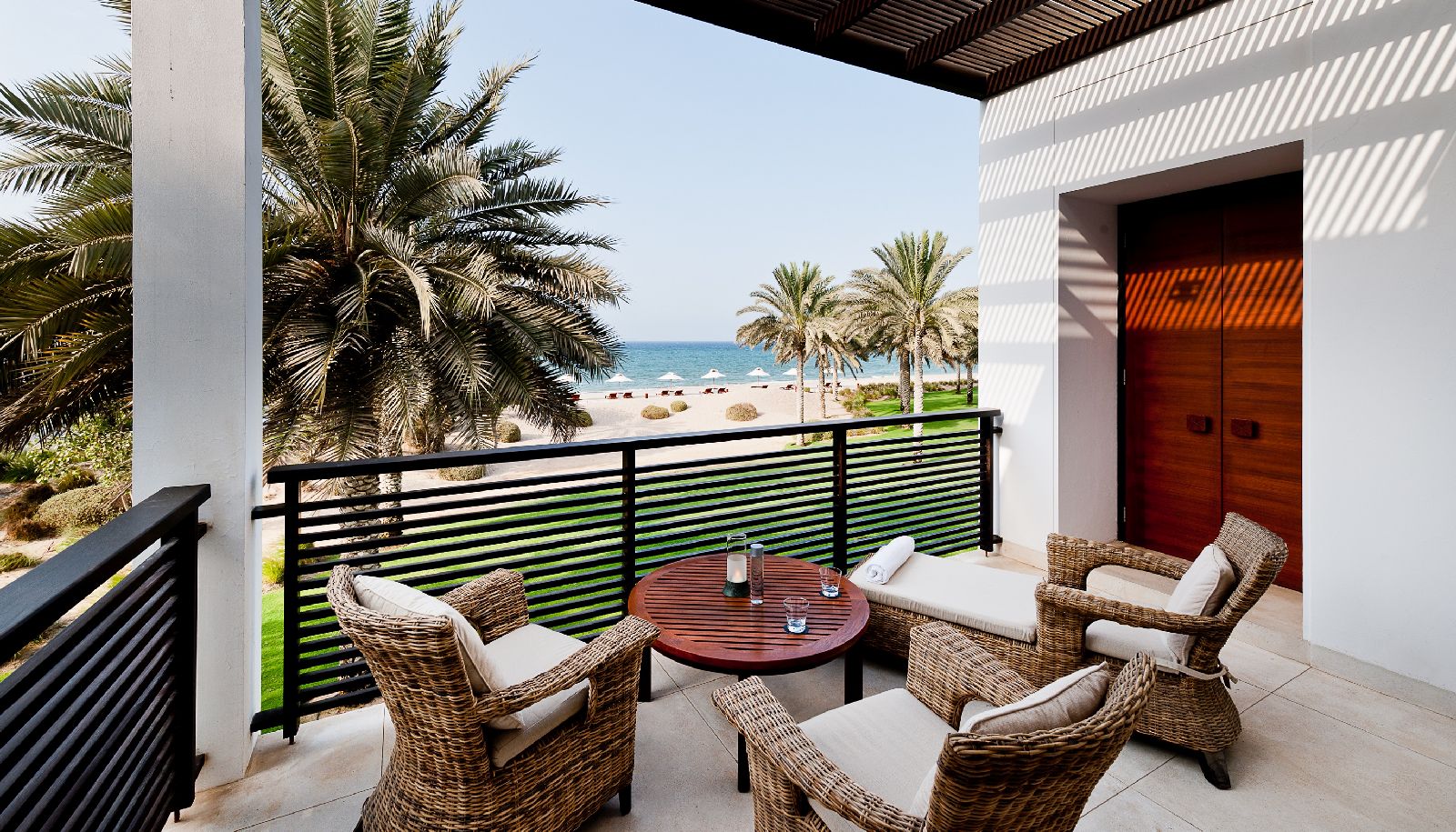 Terrace of a Club Suite at the Chedi Muscat in Oman