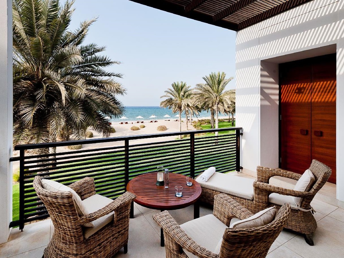 Terrace of a Club Suite at the Chedi Muscat in Oman