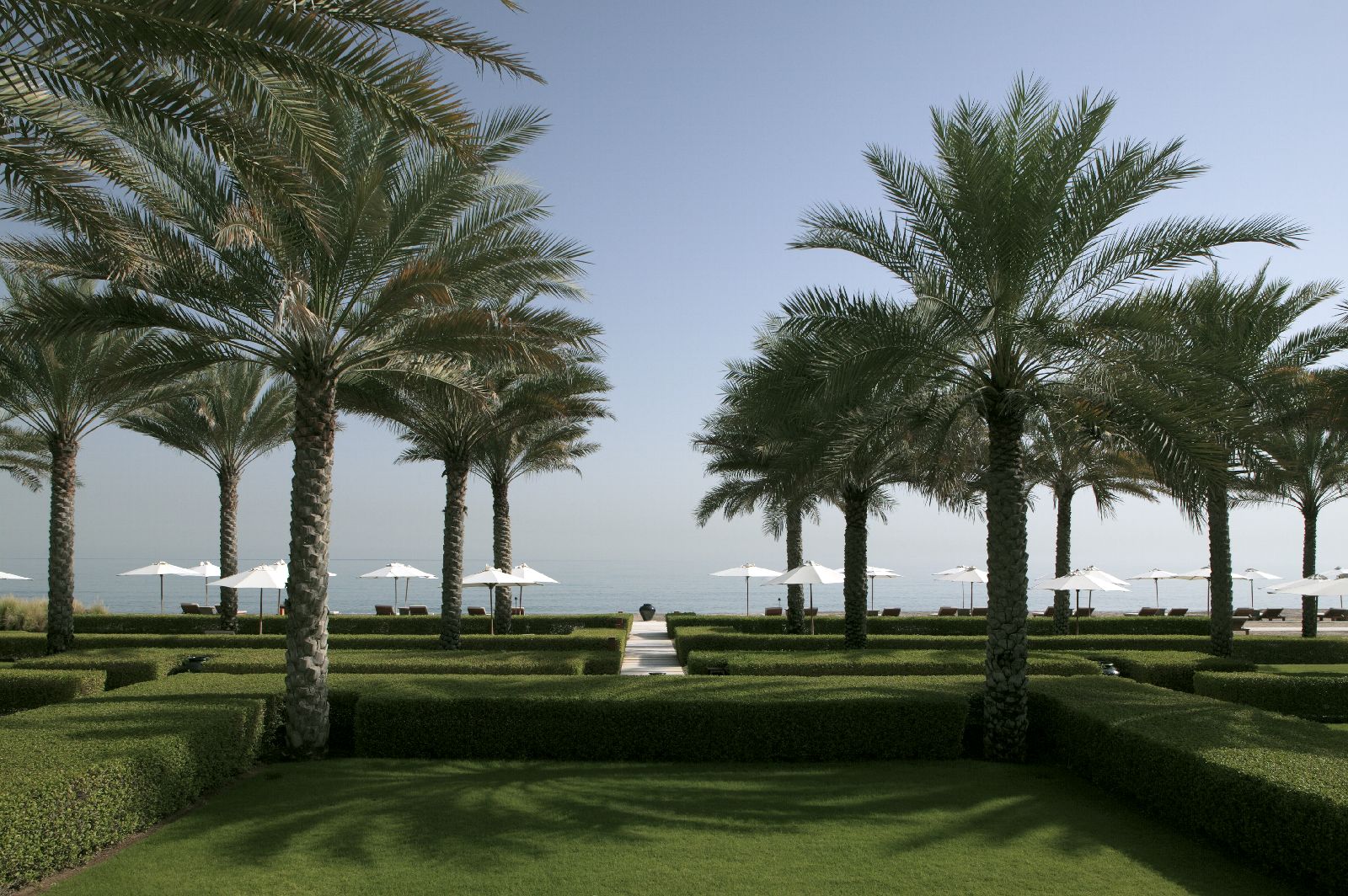 Hotel gardens at the Chedi Muscat in Oman