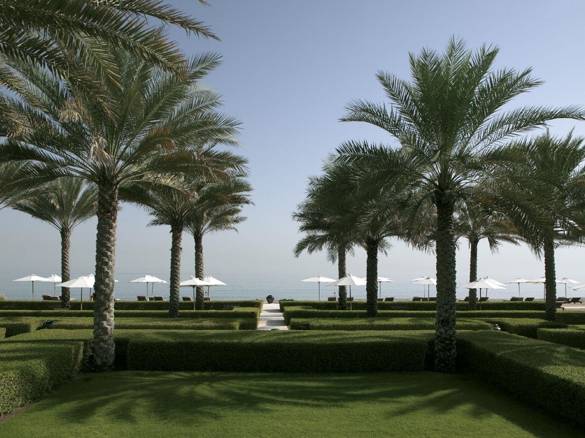 Hotel gardens at the Chedi Muscat in Oman