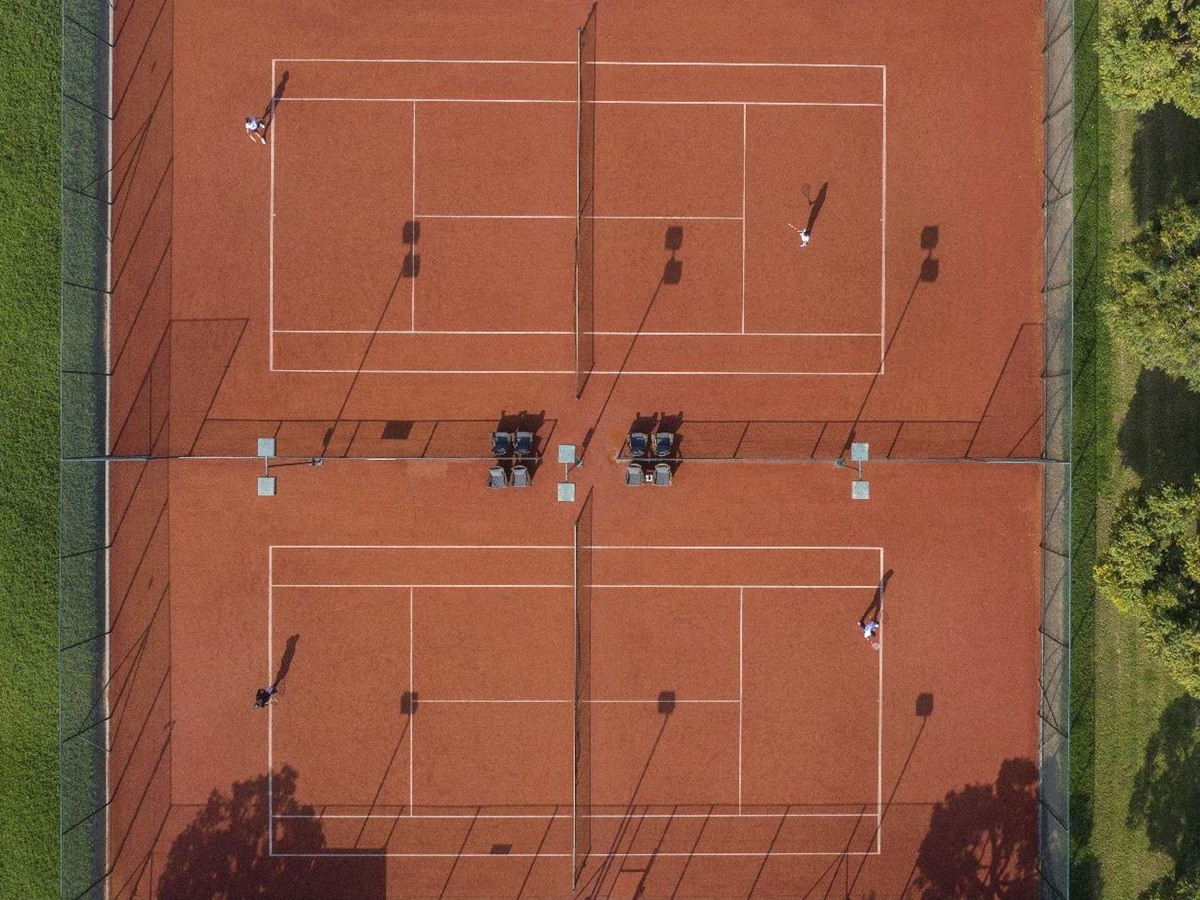 Tennis courts at the Chedi Muscat in Oman