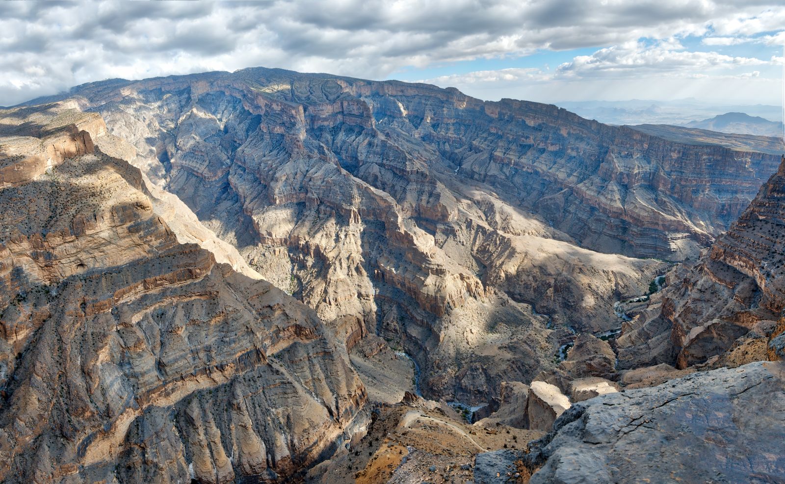 Aerial view of the Al Hajar Mountains in Oman