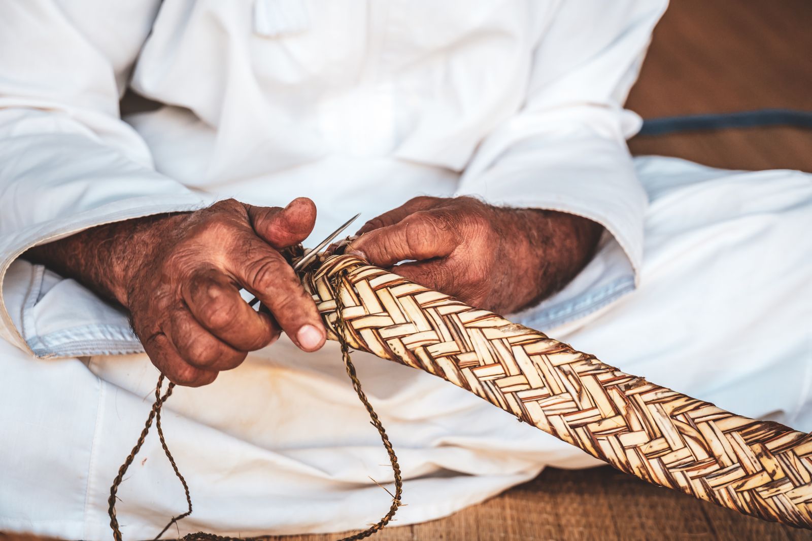 Traditional weaving in Nizwa, Oman