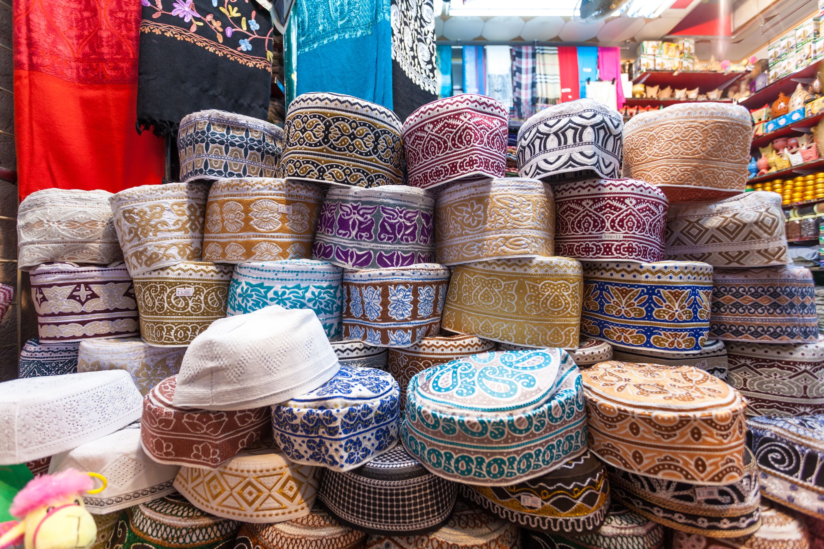 Omani Kuma hats in Muscat, Oman