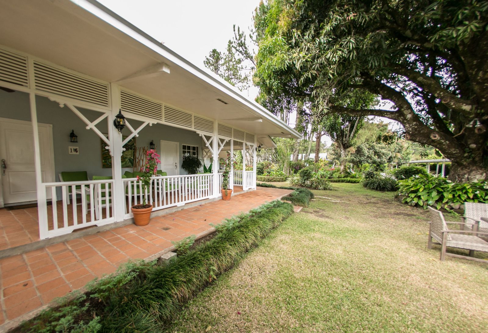 Porch terrace at Hotel Panamonte in the Chiriqui region of Panama