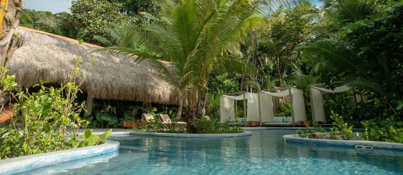 Poolside at Isla Palenque in the Chiriqui region of Panama