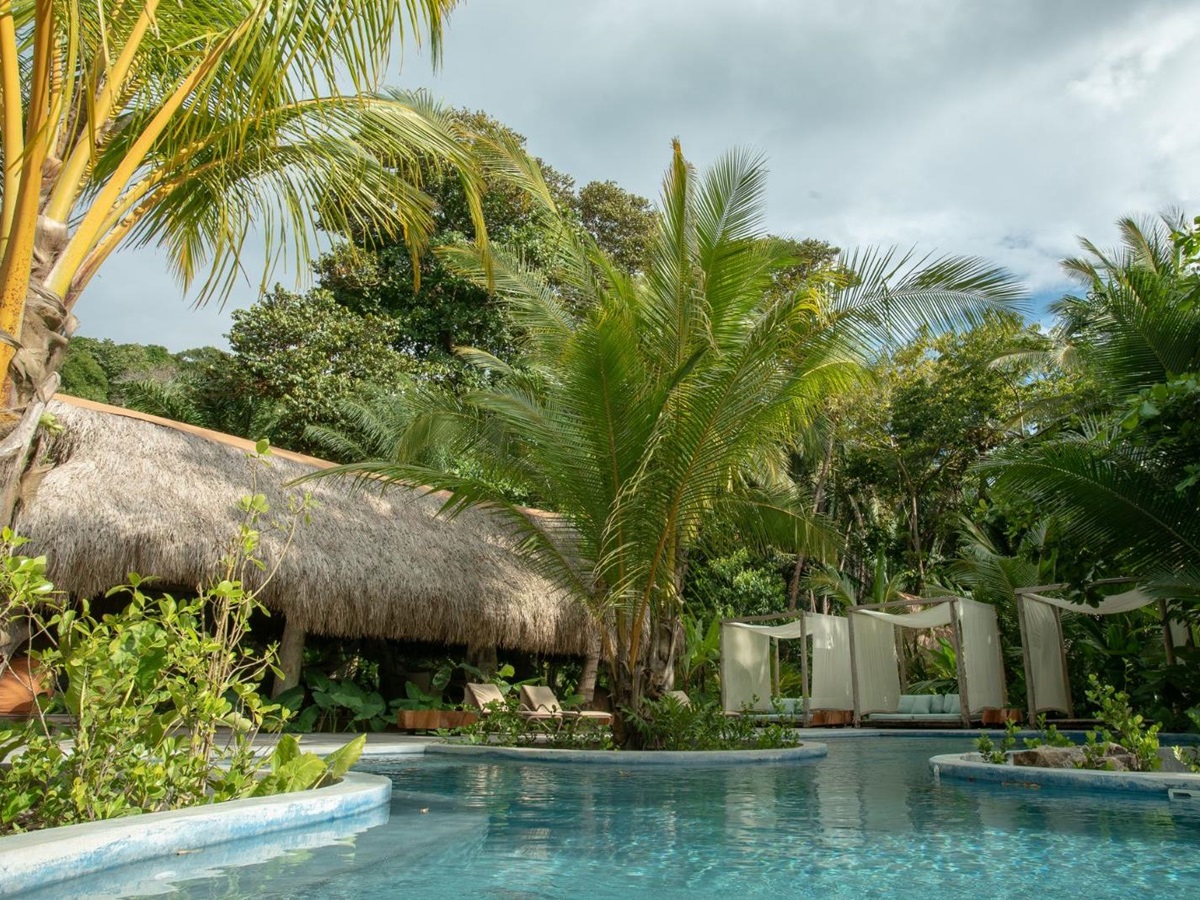 Poolside at Isla Palenque in the Chiriqui region of Panama