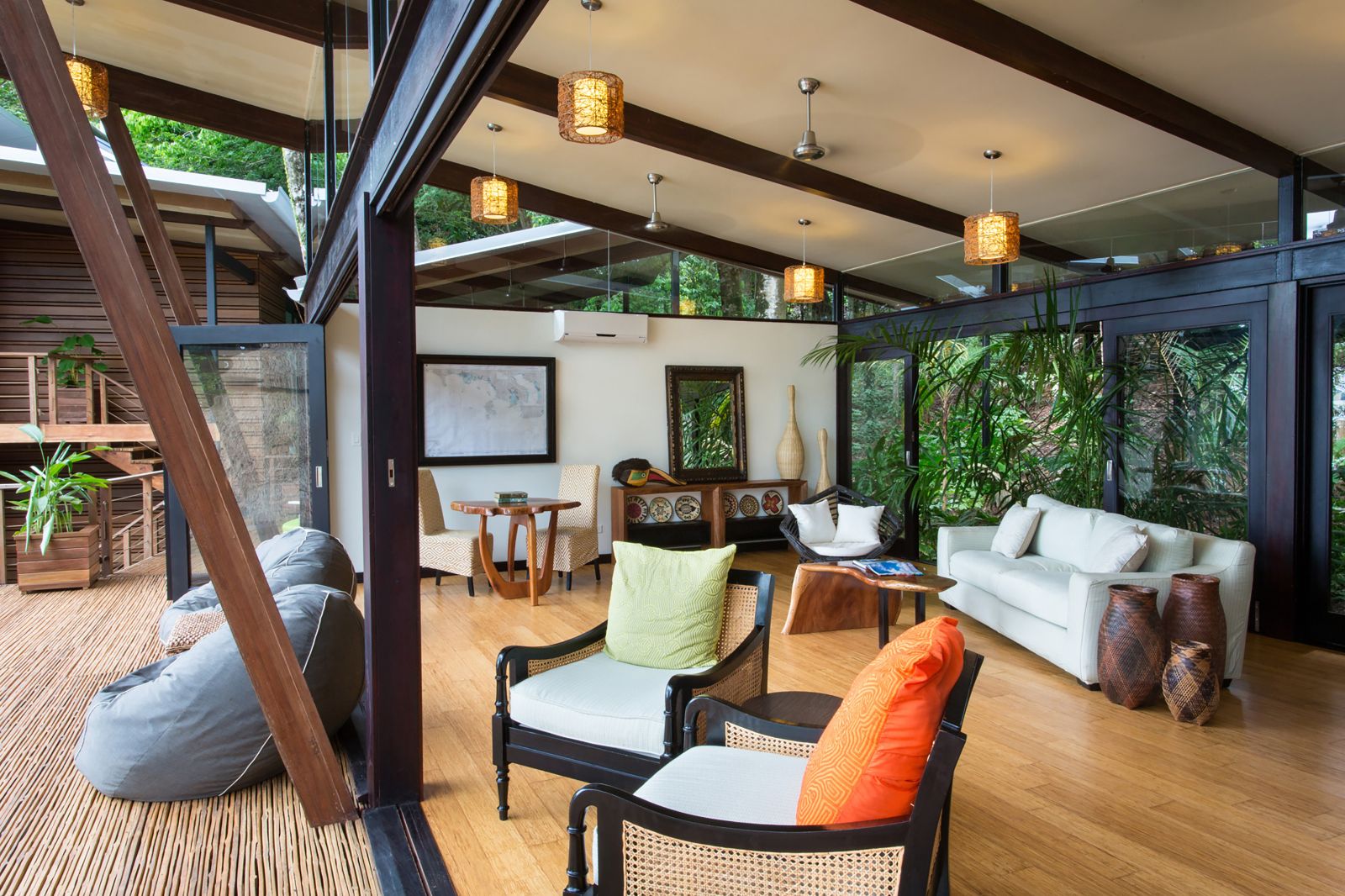 Villa estate guest suite living area at Isla Palenque in the Chiriqui region of Panama