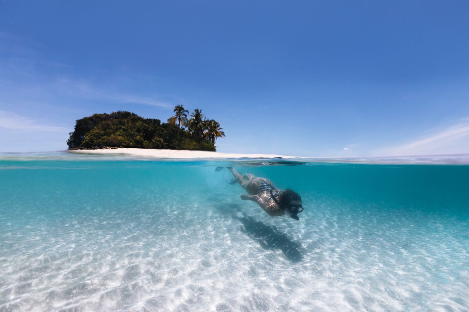 Snorkelling on the grounds of Islas Secas resort in Panama