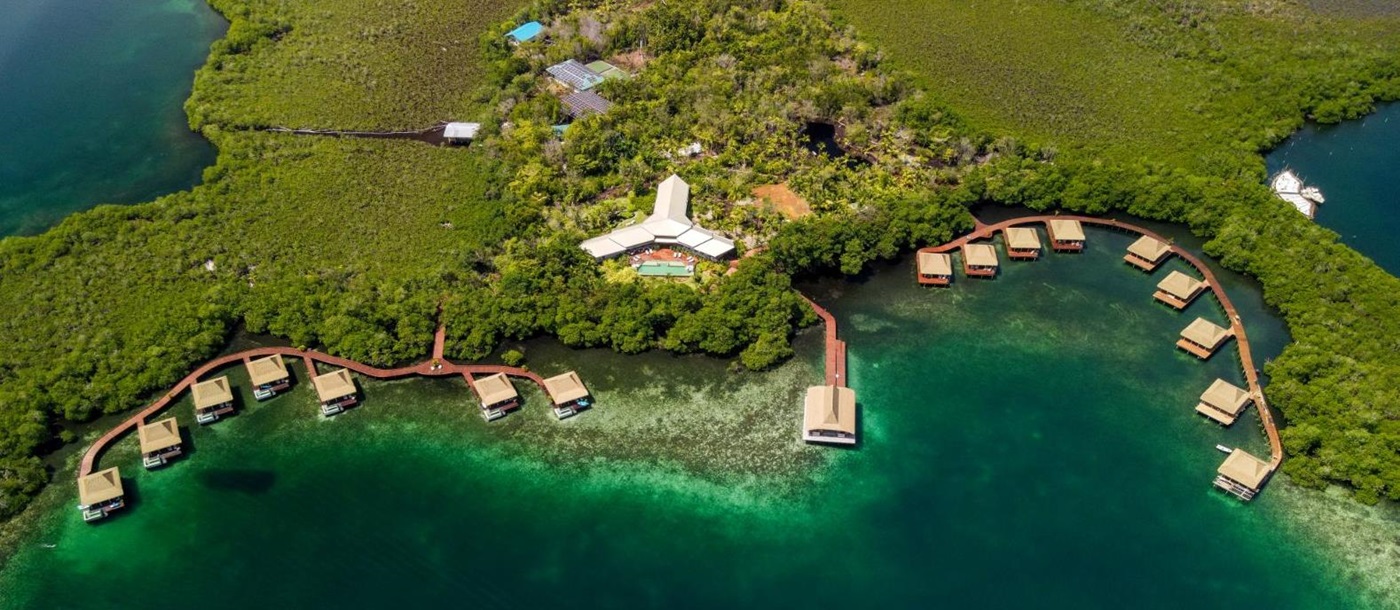 Aerial view of Nayara Bocas Del Toro resort in Panama