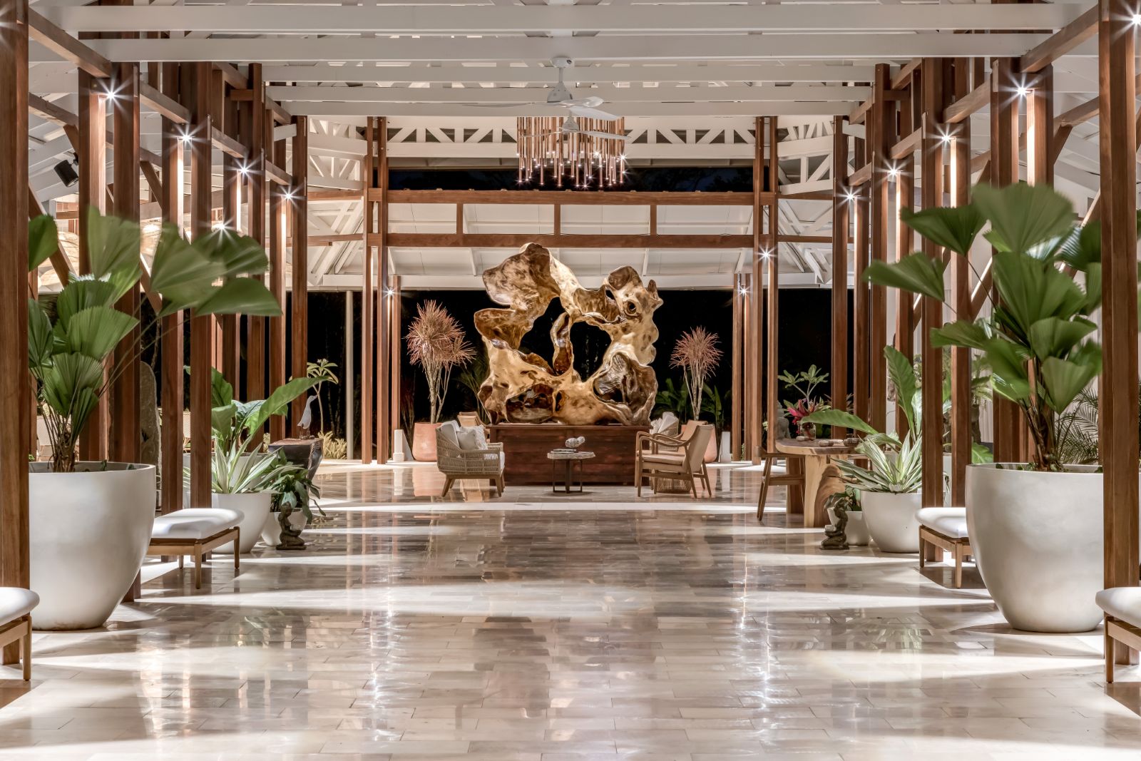 Main corridor at Nayara Bocas Del Toro resort in Panama