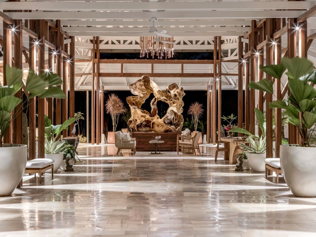 Main corridor at Nayara Bocas Del Toro resort in Panama