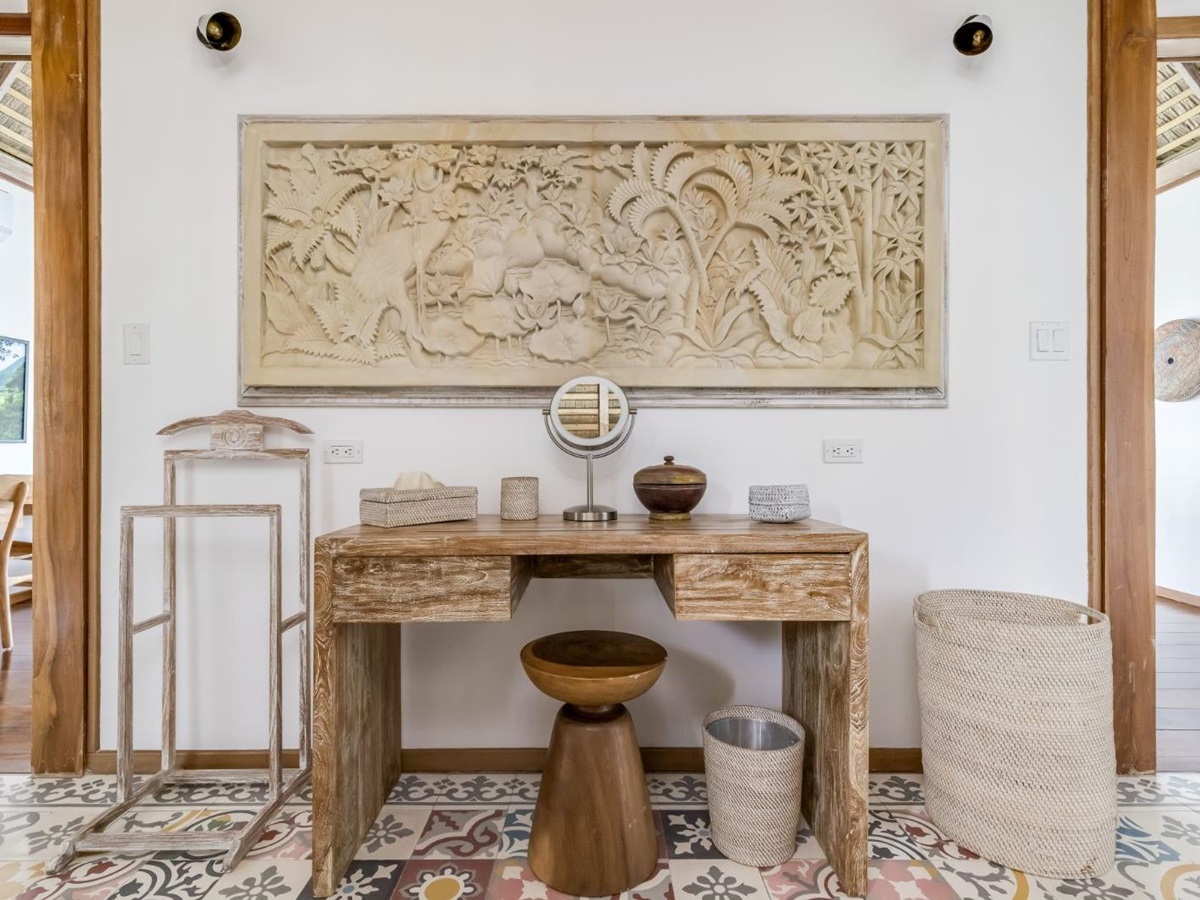 Writing desk in a guest suite at Nayara Bocas Del Toro resort in Panama