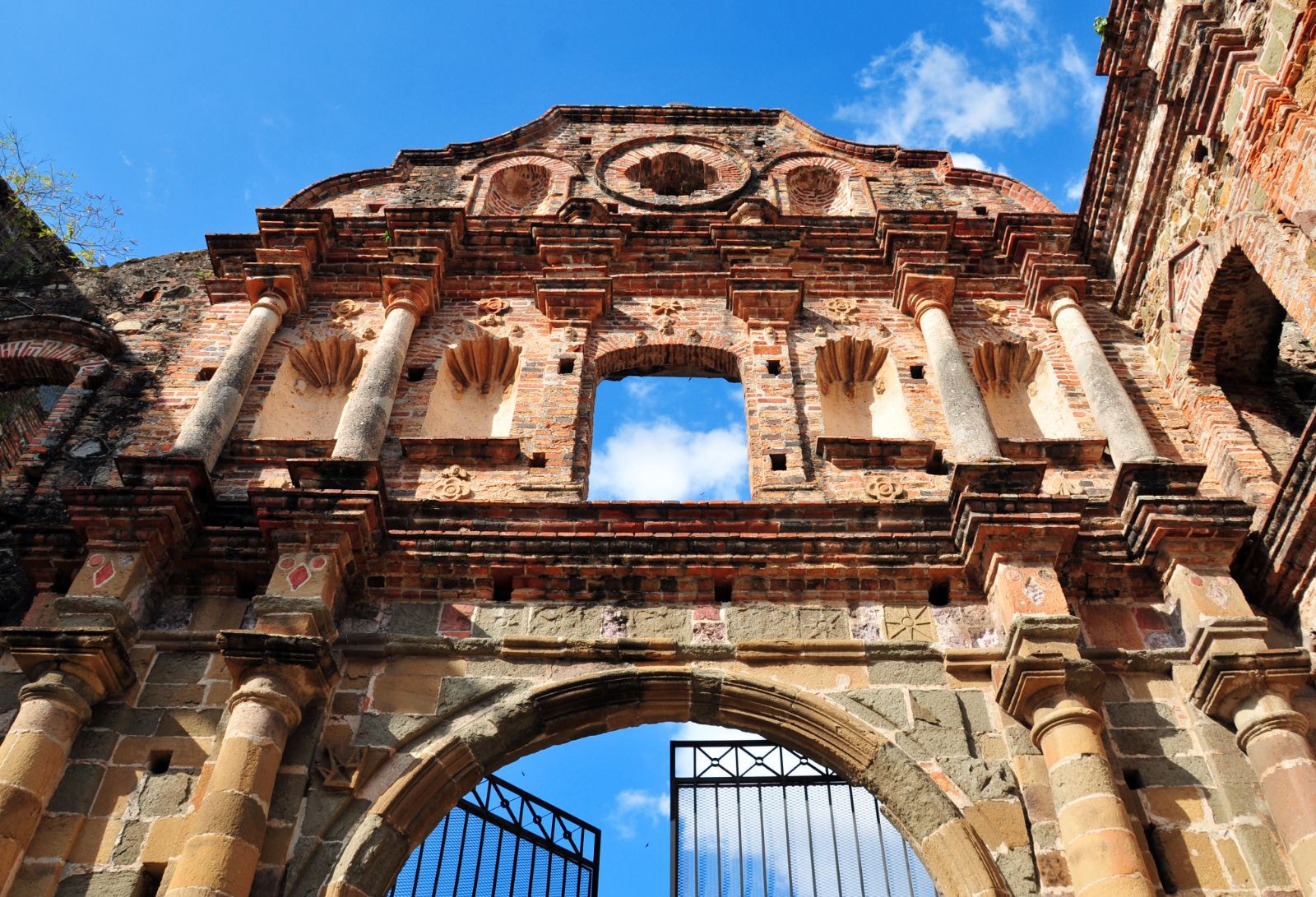 Preserved archway of a Jesuit monastery in Panama City's Casco Viejo