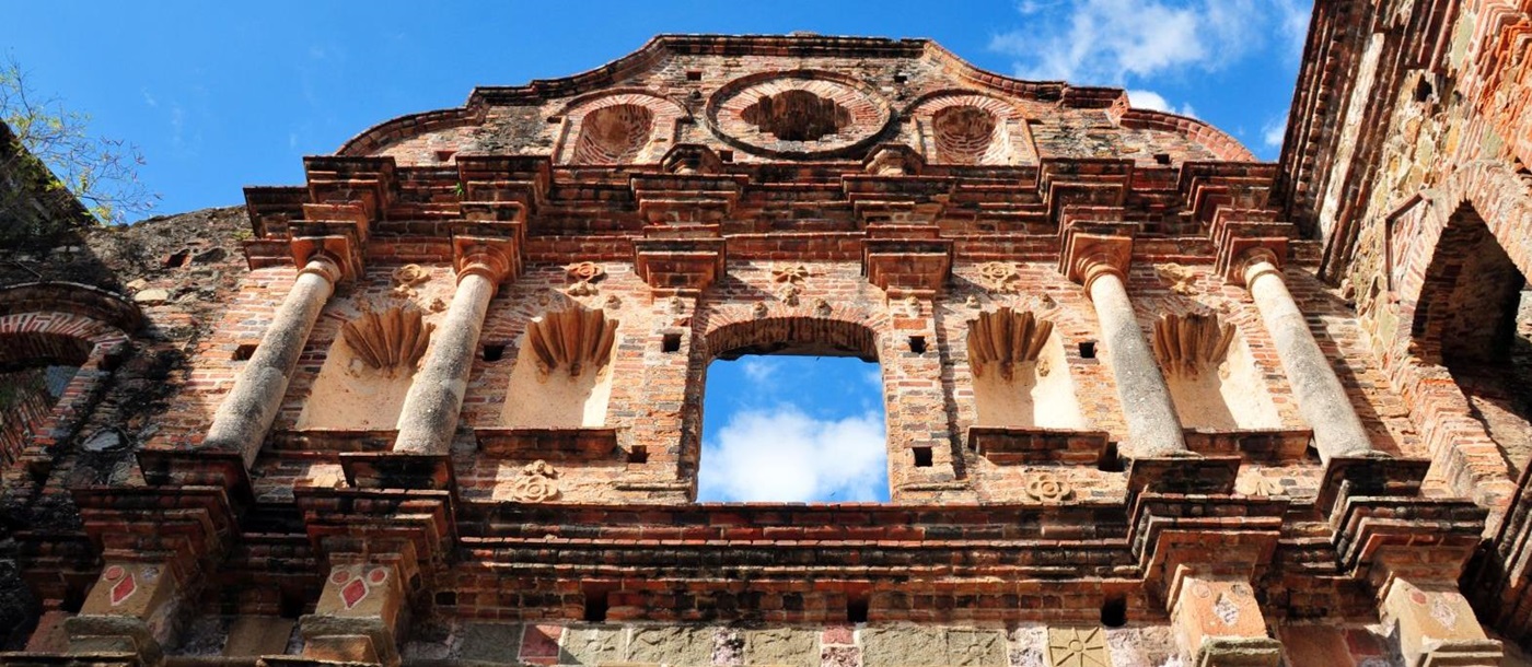 Preserved archway of a Jesuit monastery in Panama City's Casco Viejo