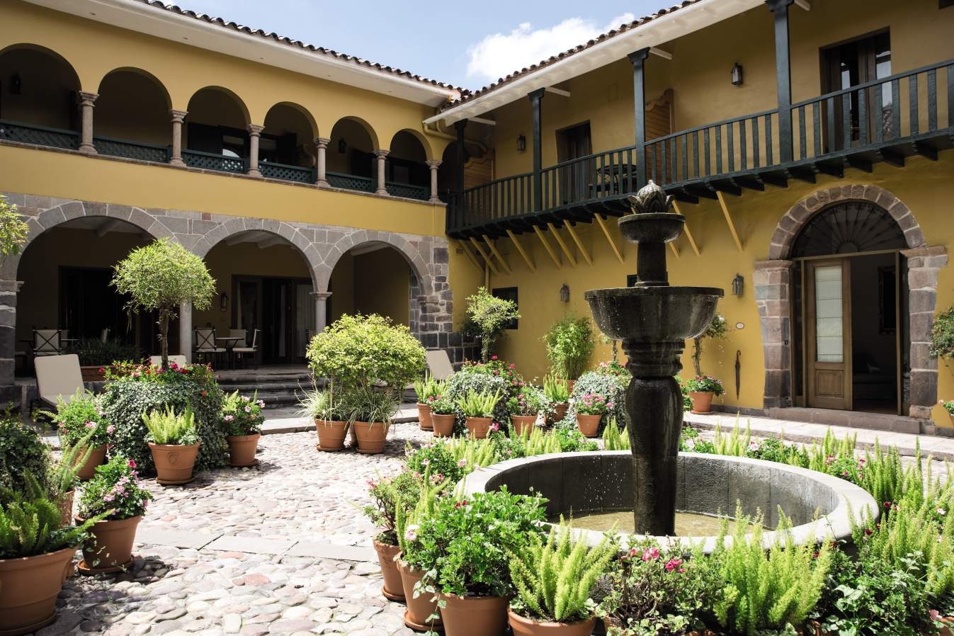 Courtyard at Belmond Monasterio in Peru