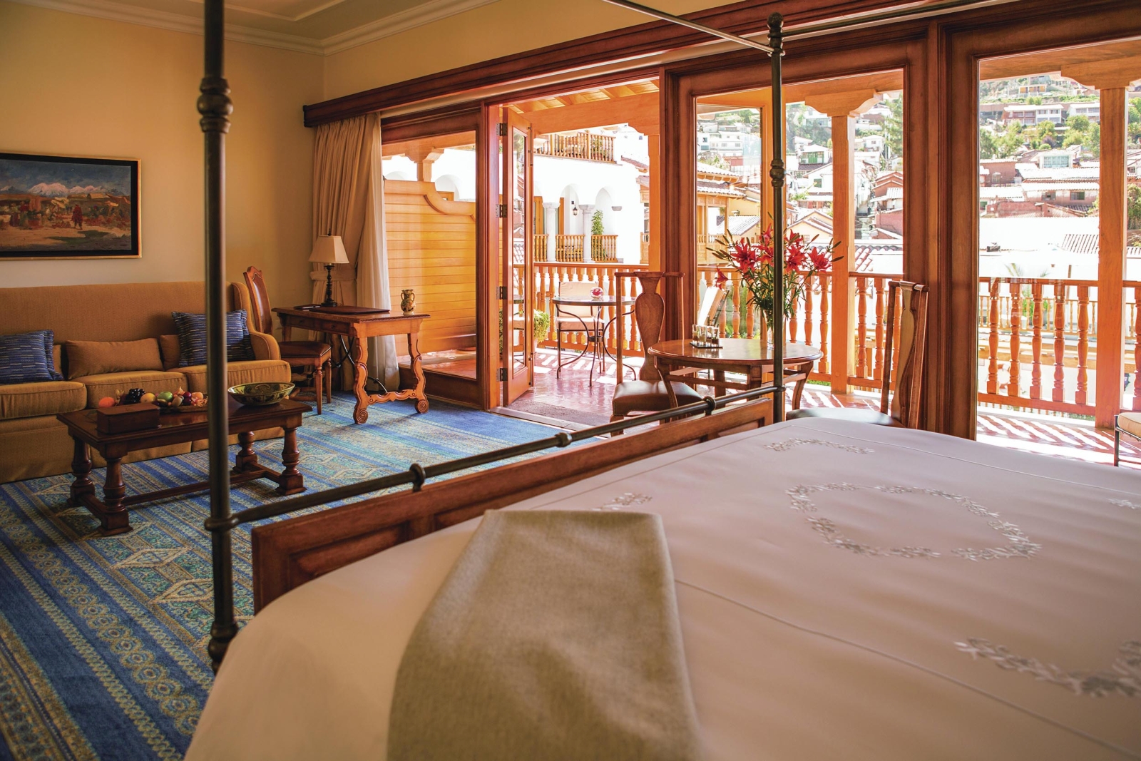 Bedroom at Belmond Palacio Nazarenas in Peru
