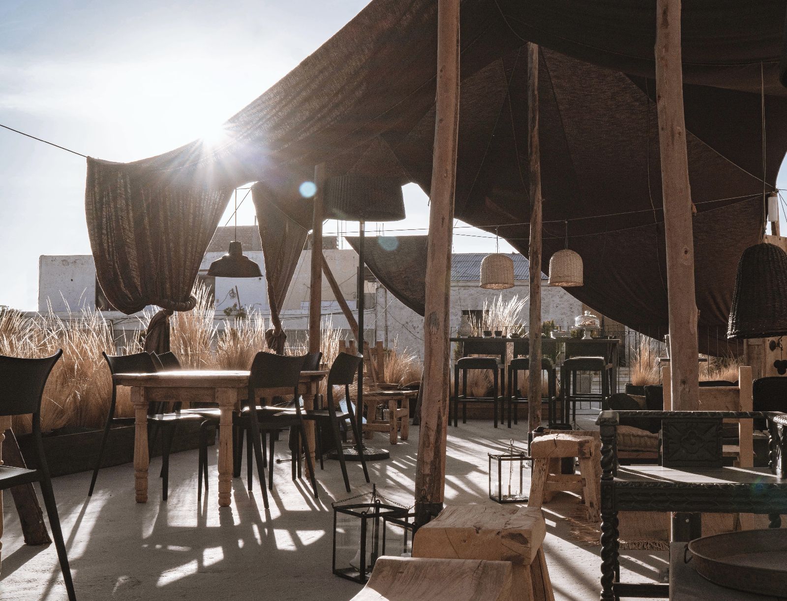 The rooftop terrace at Cirqa hotel in Arequipa Peru