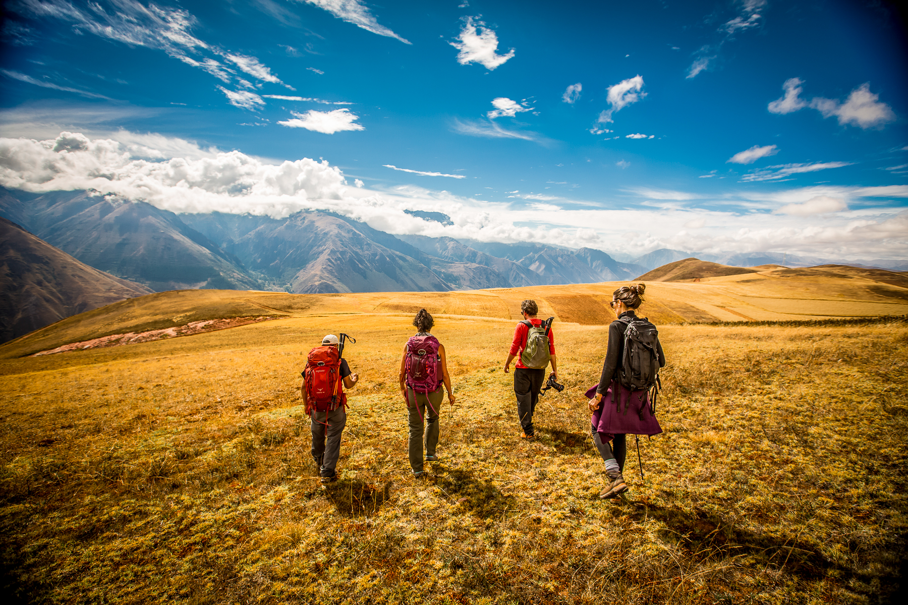 Trekking near Explora Sacred Valley in Peru