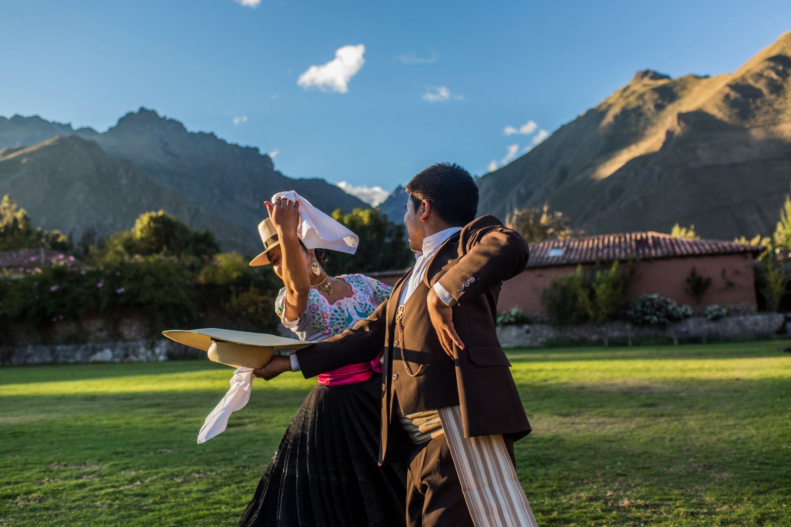 Couple dancing at Hotel Sol y Luna in the Sacred Valley, Peru