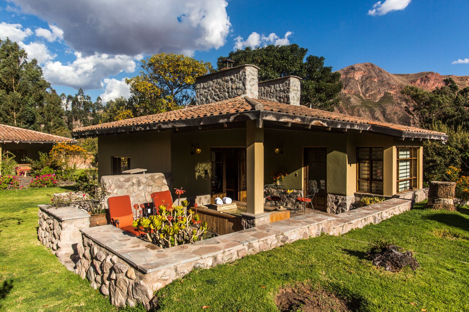 Exterior view of Sol Y Luna hotel in the Cusco region of Peru