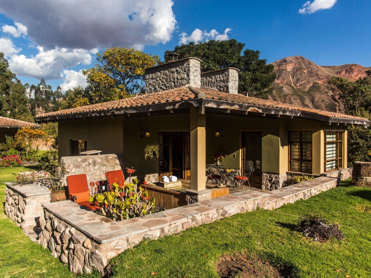 Exterior view of Sol Y Luna hotel in the Cusco region of Peru