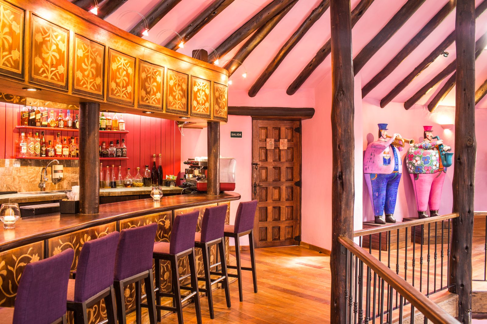 Wasi Restaurant lunge and bar area at Sol Y Luna hotel in the Cusco region of Peru