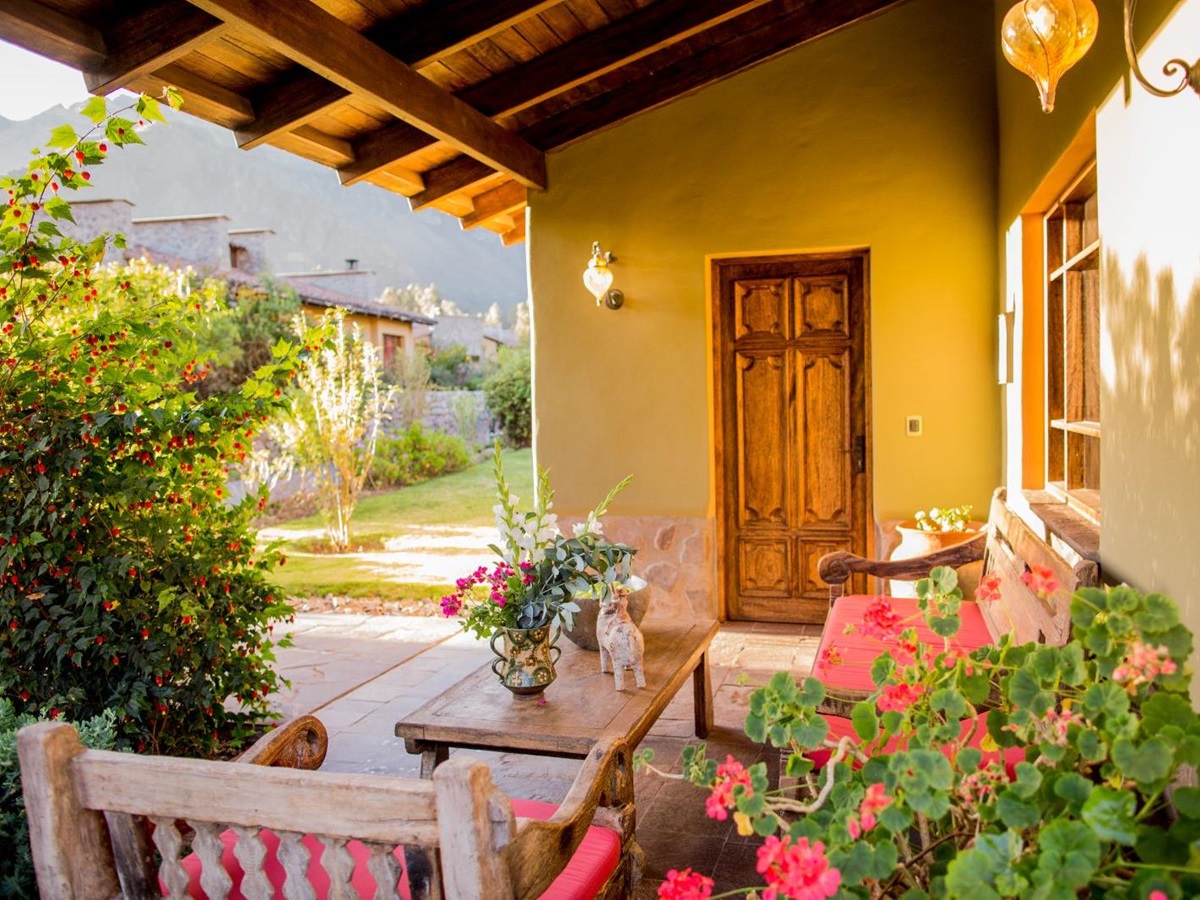Premium suite terrace and exterior at Sol Y Luna hotel in the Cusco region of Peru