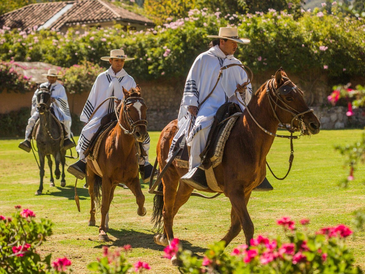 Ranch riding at Sol Y Luna hotel in the Cusco region of Peru