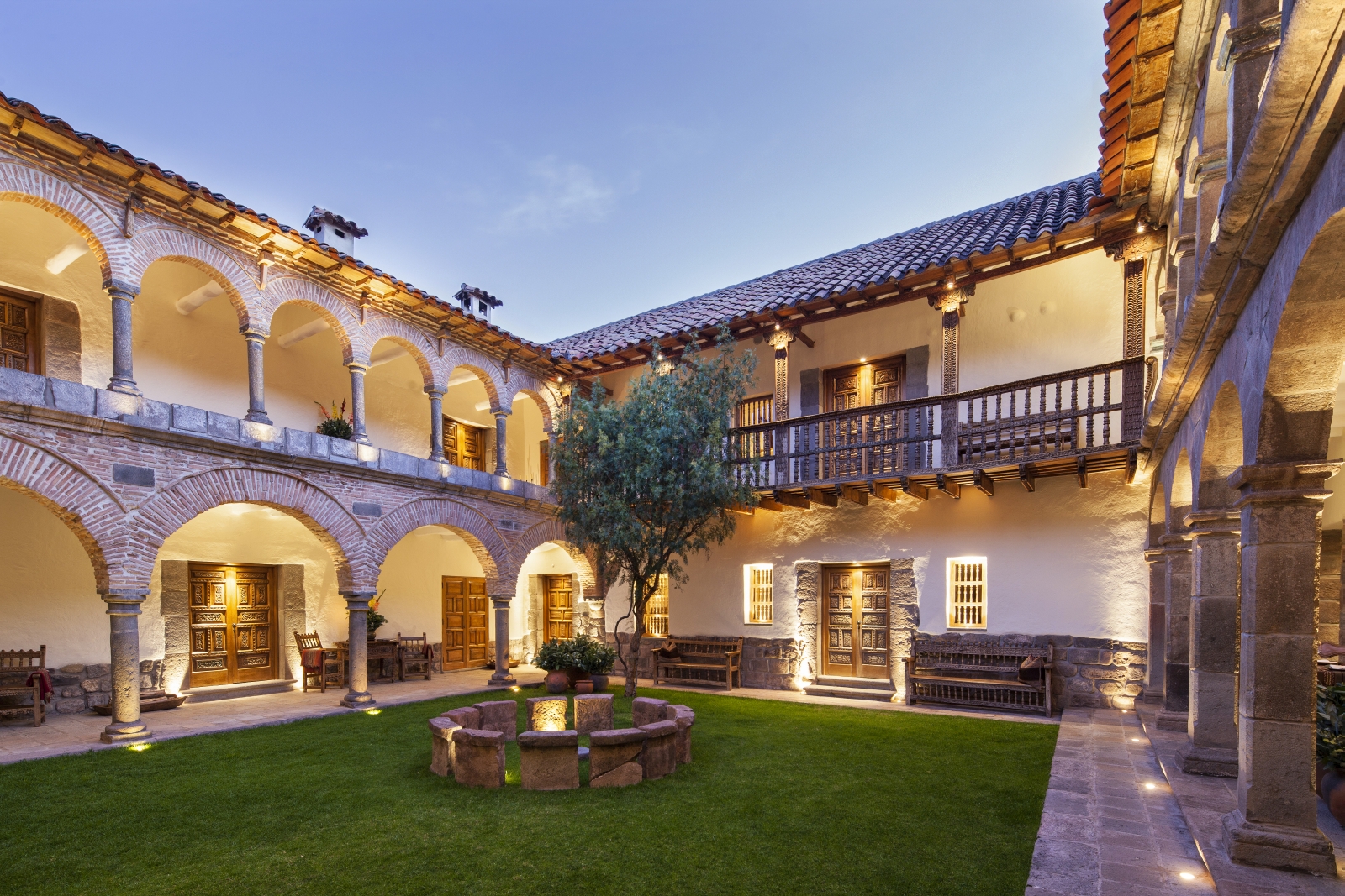 Courtyard at Inkaterra La Casona in Peru