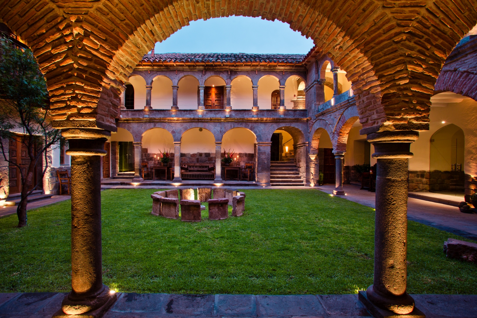 Courtyard at Inkaterra La Casona in Peru