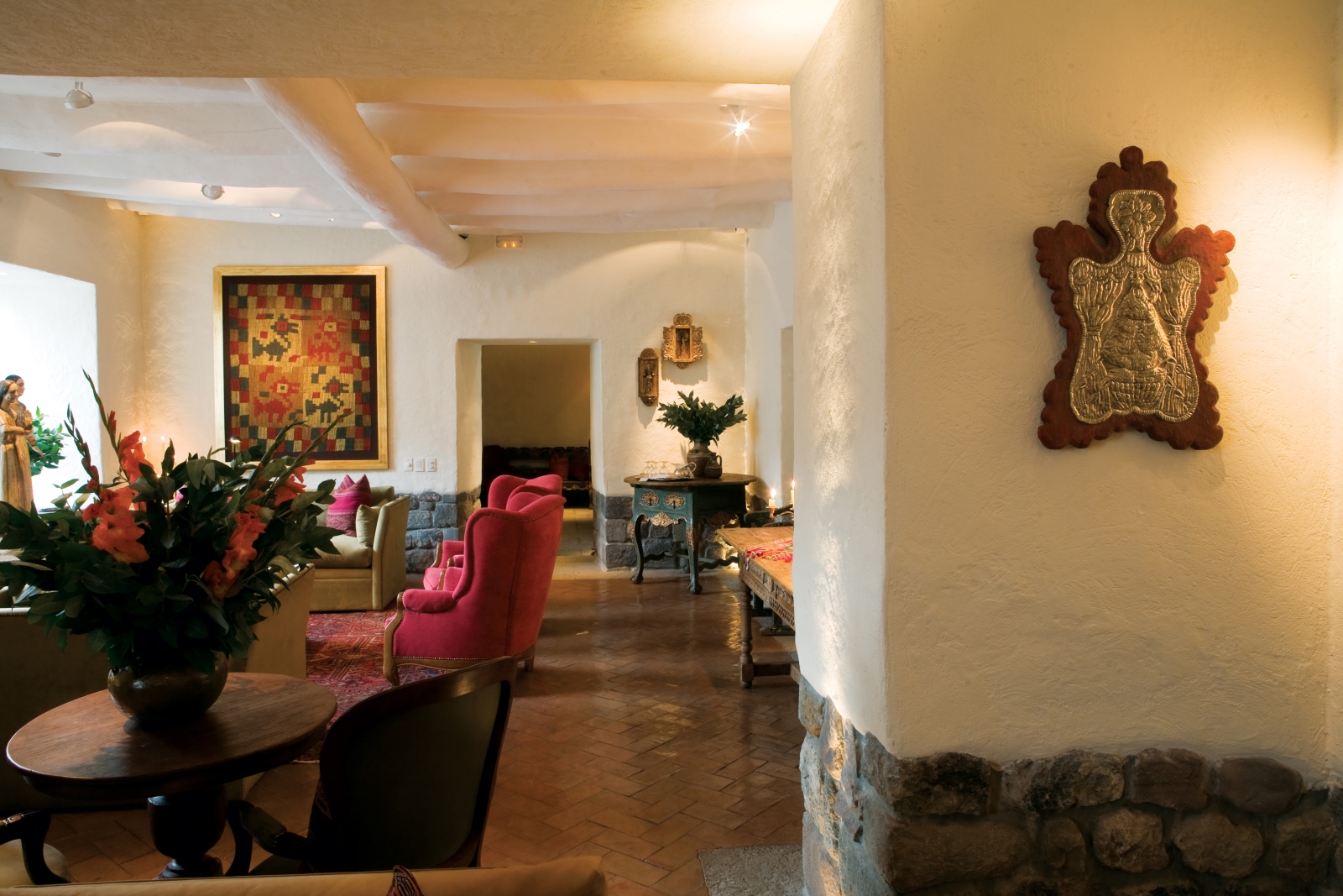 Lobby at Inkaterra La Casona in Peru