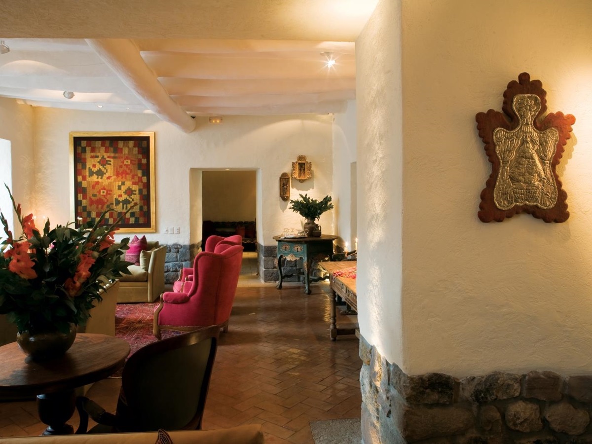 Lobby at Inkaterra La Casona in Peru