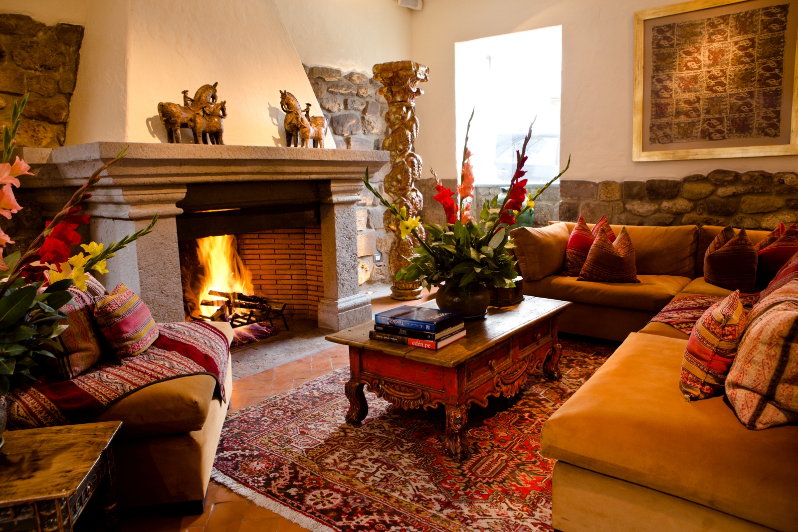 Lounge at Inkaterra La Casona in Peru