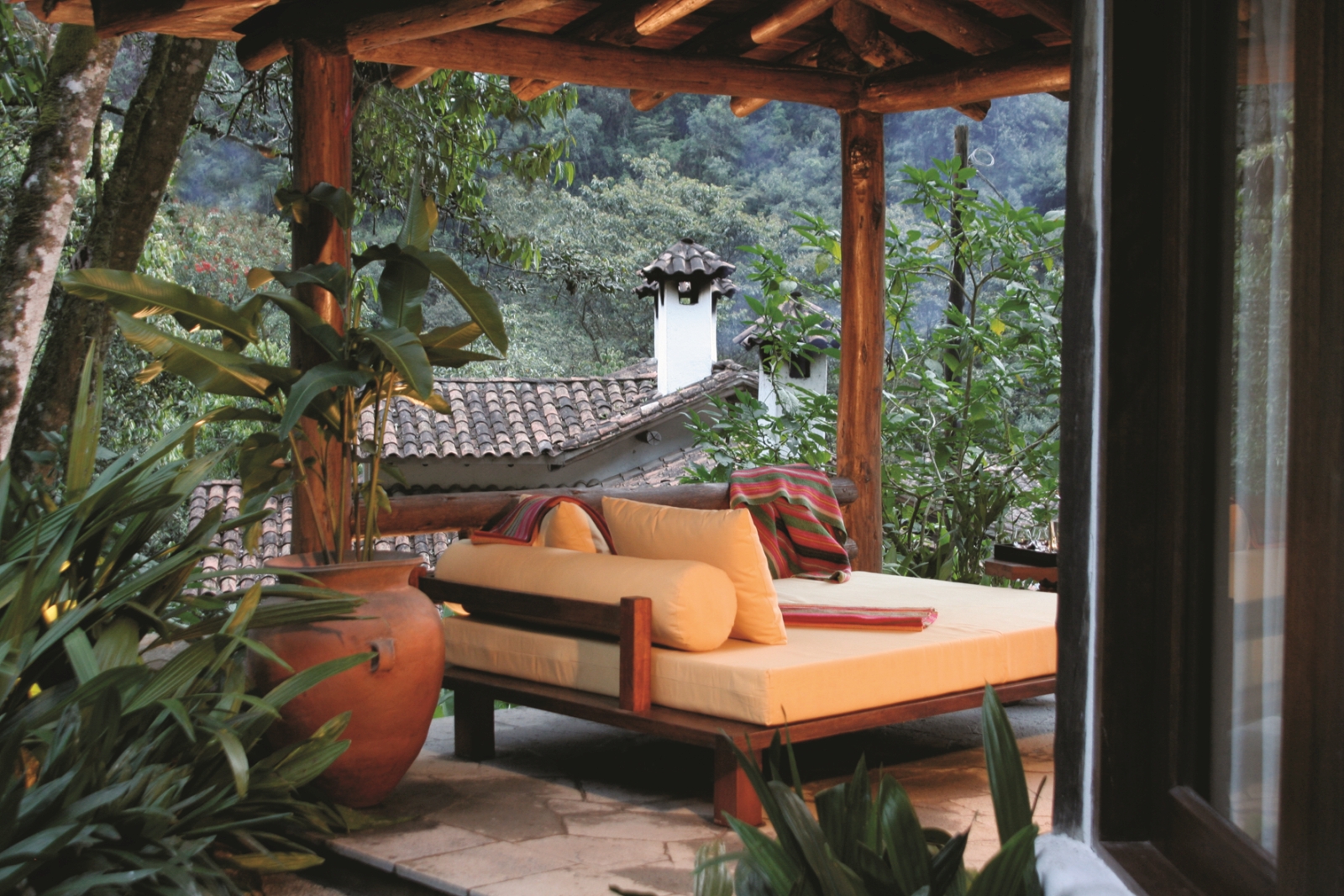 Terrace at Inkaterra Machu Picchu Pueblo in Peru