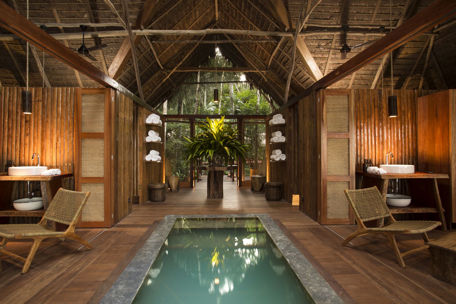Plunge pool in the spa of the Inkaterra Reserva Amazonica Lodge in Peru