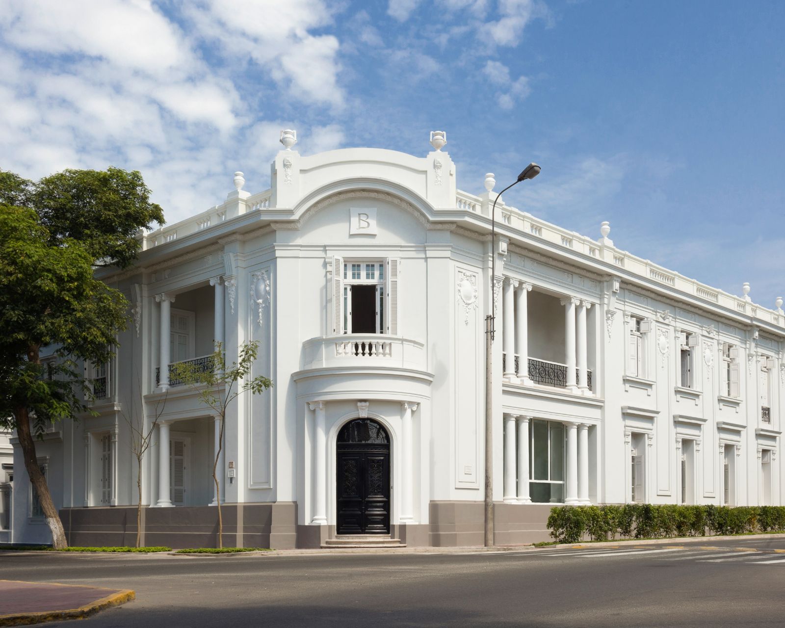 Facade of Hotel B in the Barranco neighbourhood of Lima