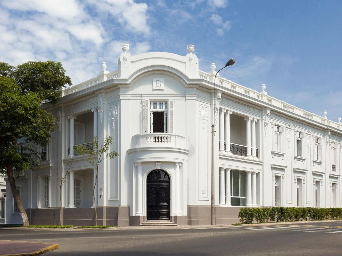 Facade of Hotel B in the Barranco neighbourhood of Lima