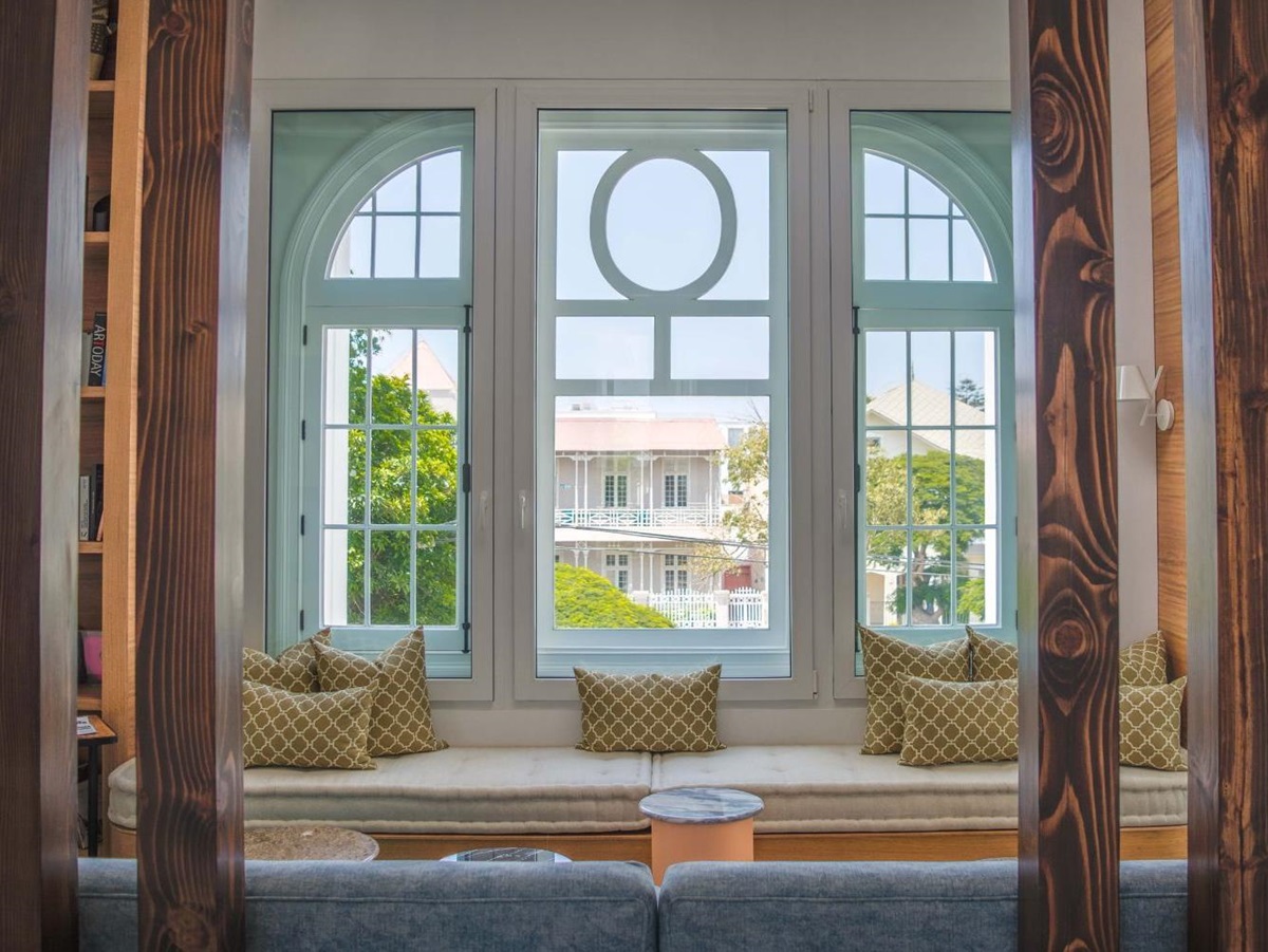 Library at Hotel B in the Barranco neighbourhood of Lima