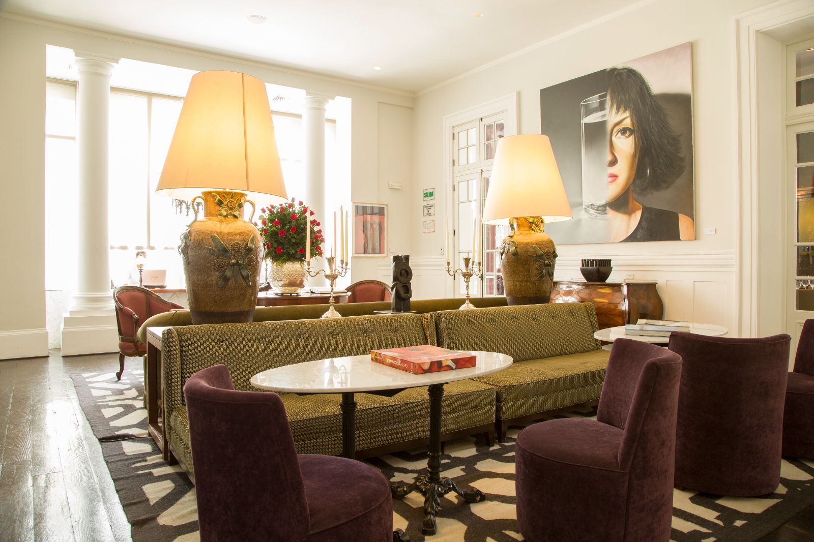 Lobby at Hotel B in the Barranco neighbourhood of Lima