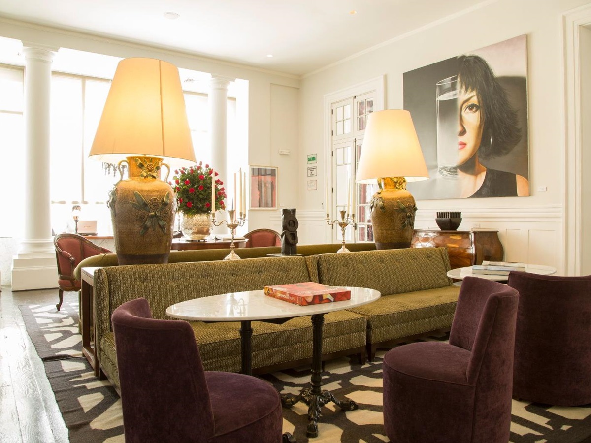 Lobby at Hotel B in the Barranco neighbourhood of Lima