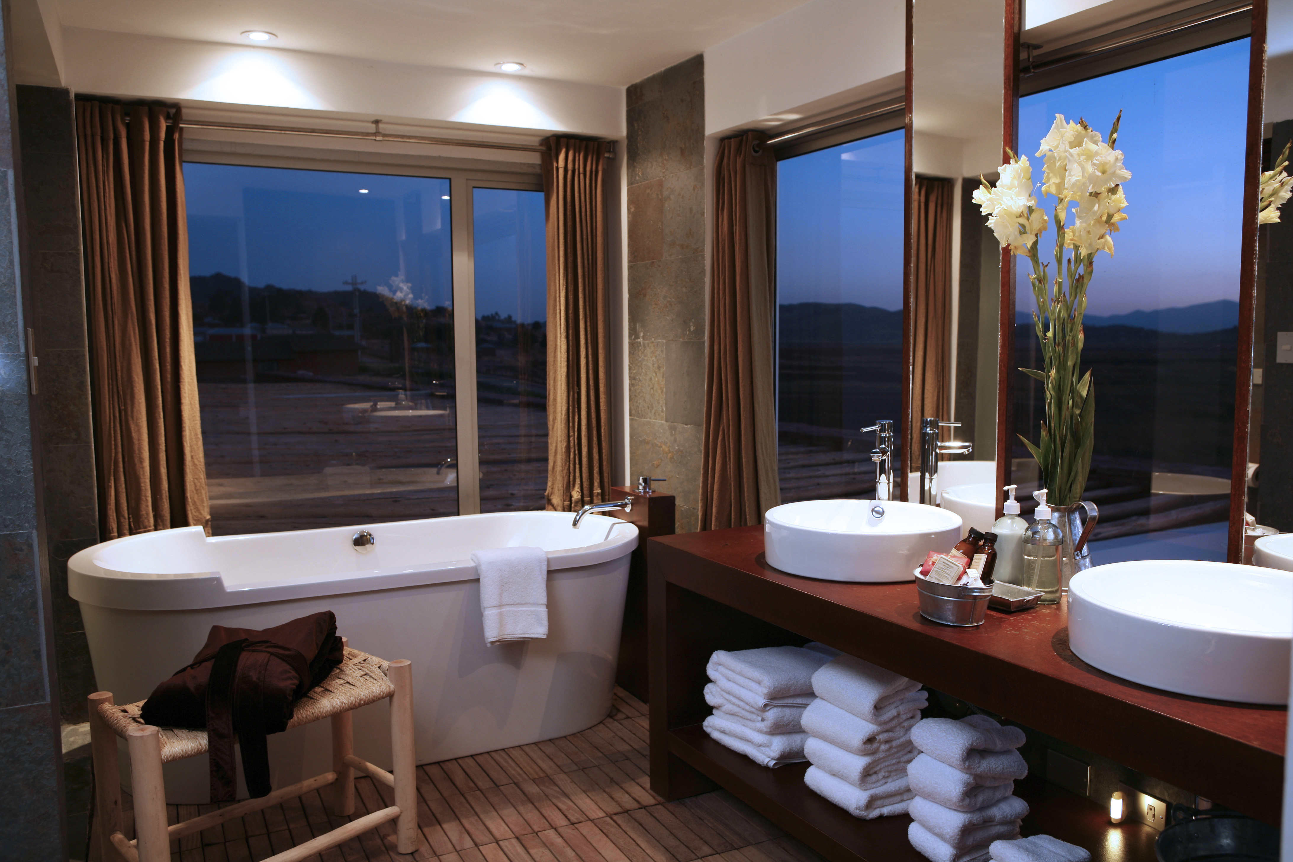 Bathroom at Titilaca in Peru