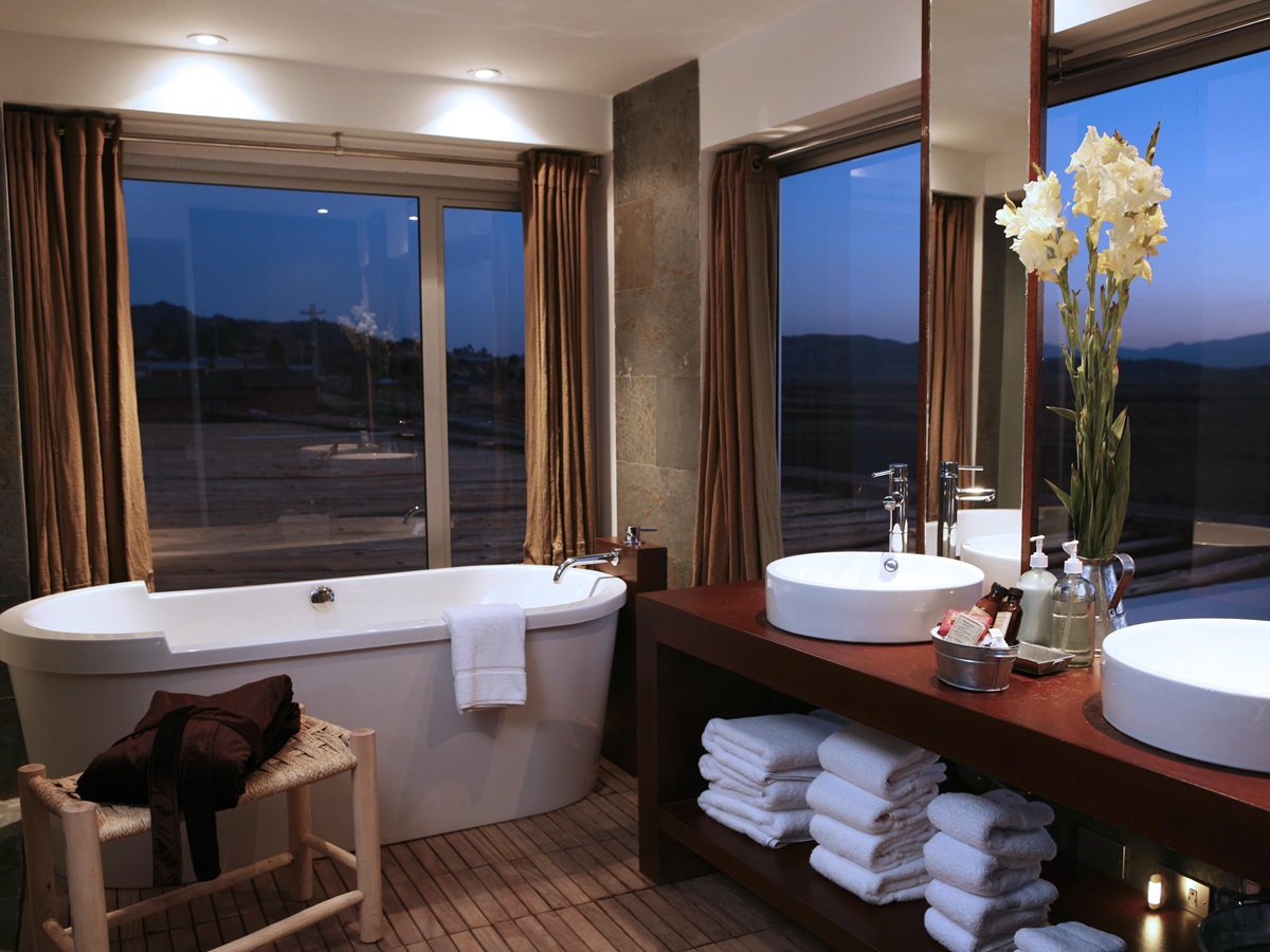 Bathroom at Titilaca in Peru