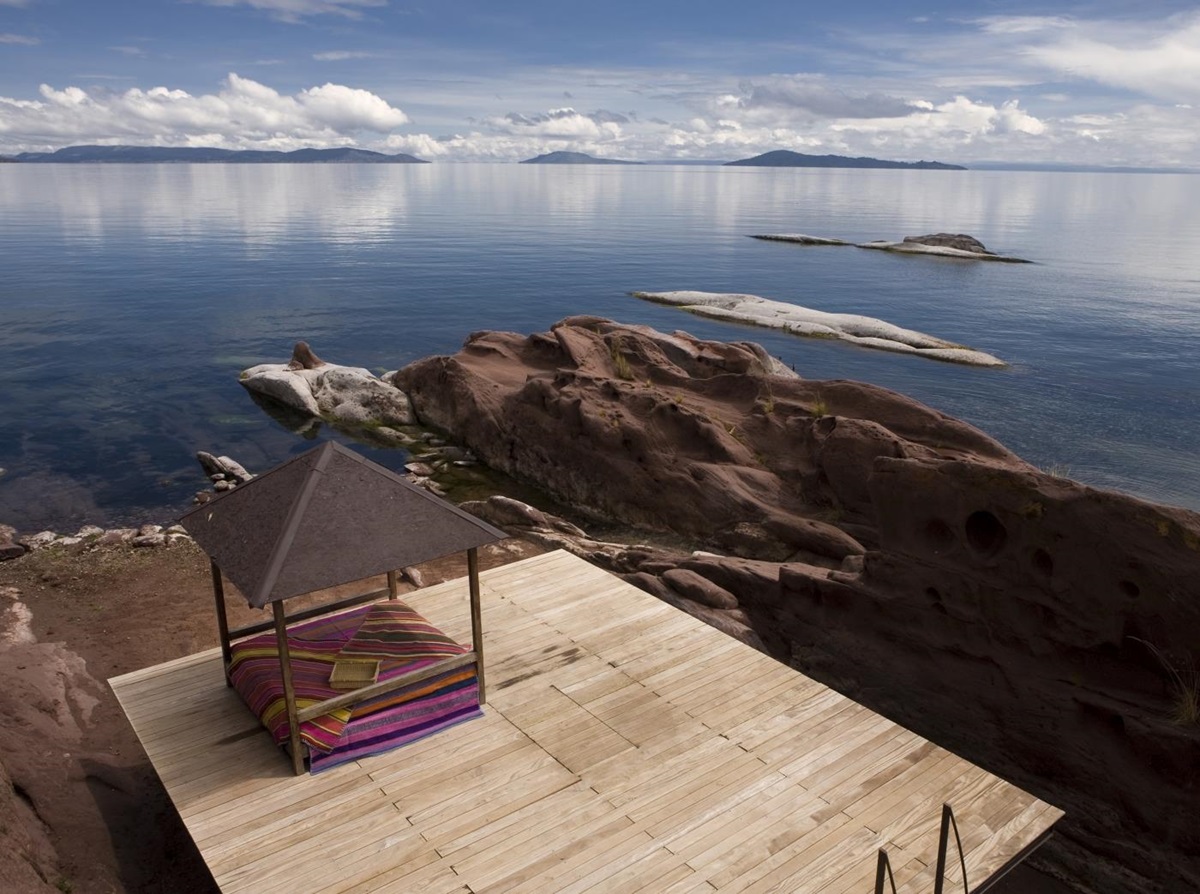 Terrace at Titilaca in Peru