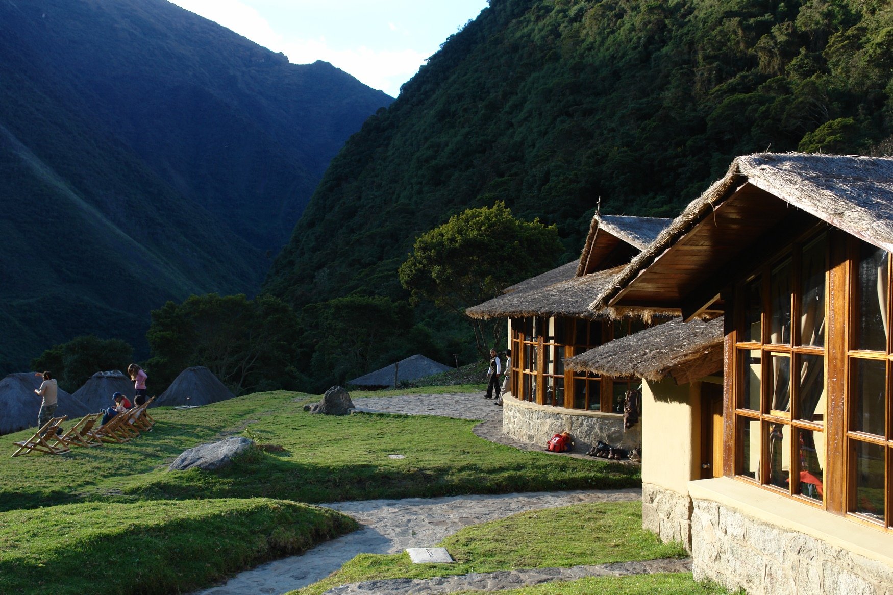 exterior view of villas at wayra lodge, peru